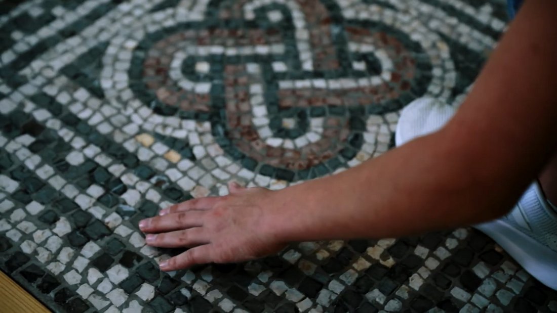 Mosaik im Römermuseum Grabenstätt