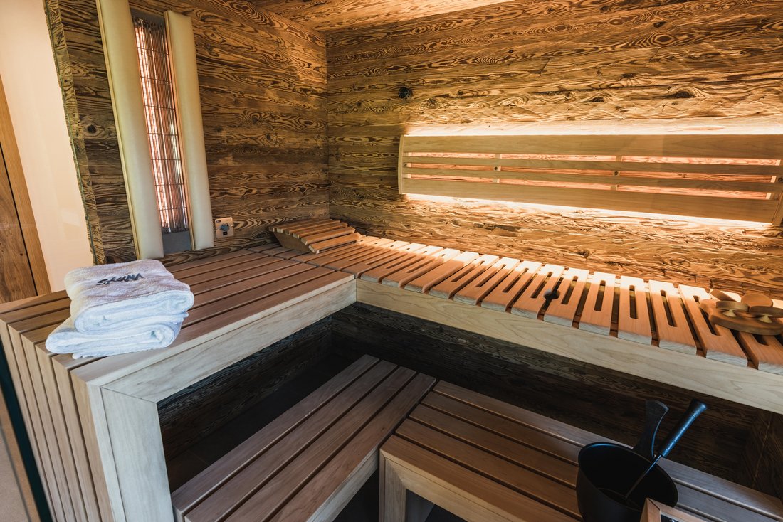 Sauna im Wellnessbad