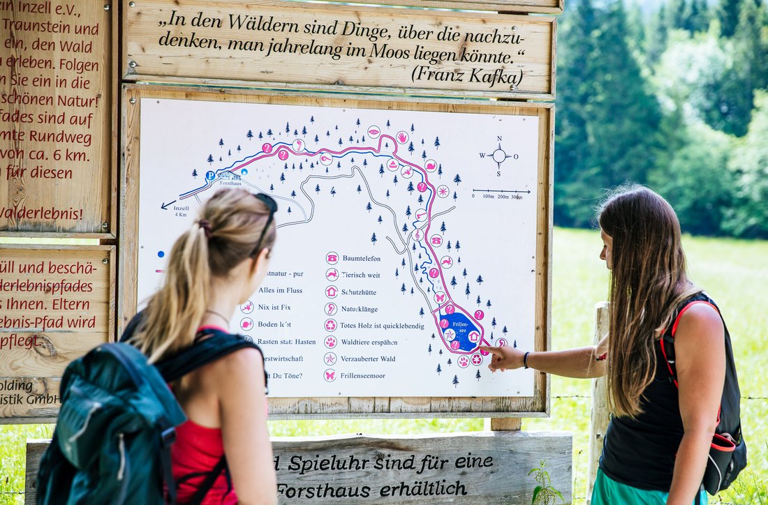 Karte des Bergwald-Erlebnispfad