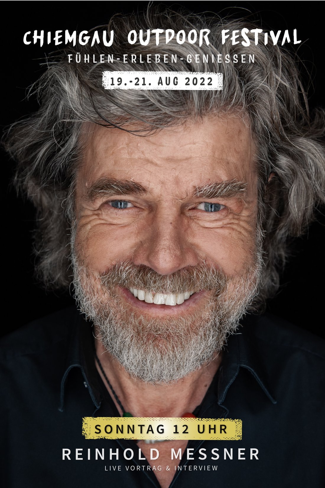 Chiemgau Outdoor Festival 2022 Flyer Reinhold Messner