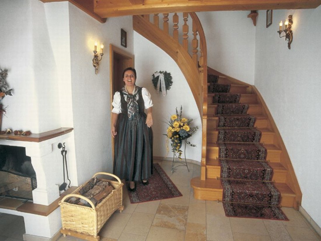 Das Treppenhaus im Gästehaus Lechner