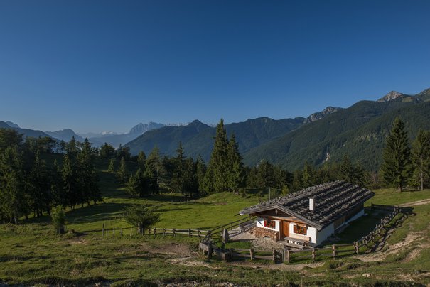 Oberauerbrunstalm in the mountaineering village of Schleching