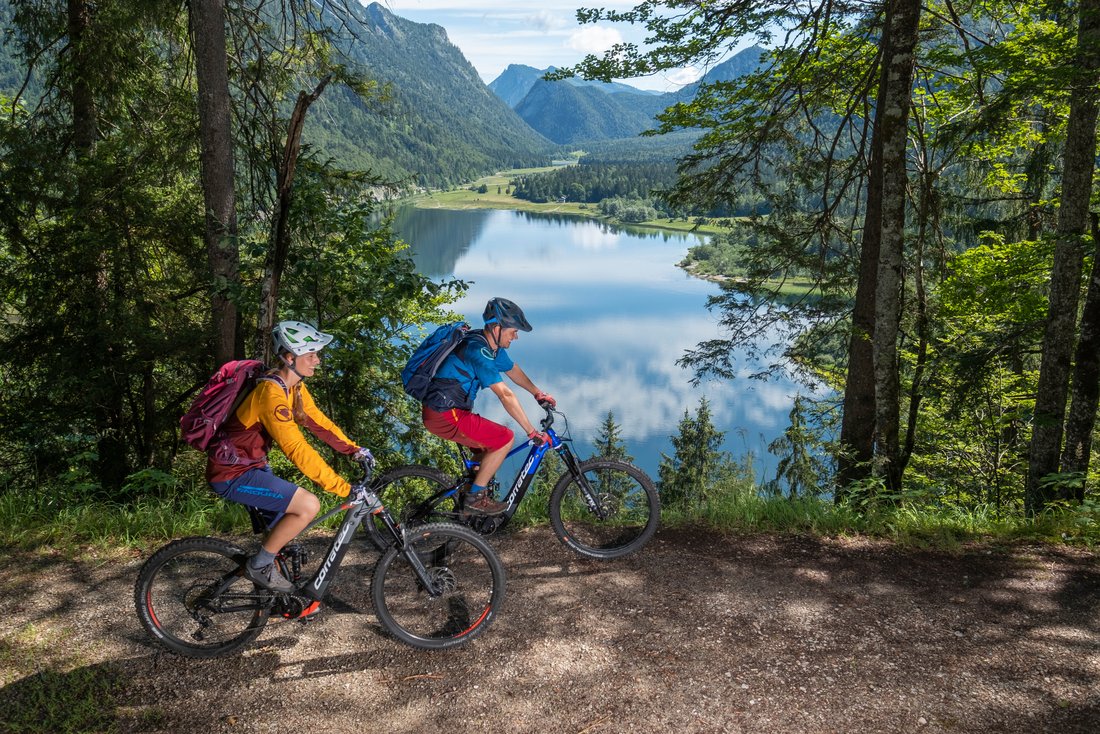 Mountain bike tour at the Three Lakes between Ruhpolding and Reit im Winkl