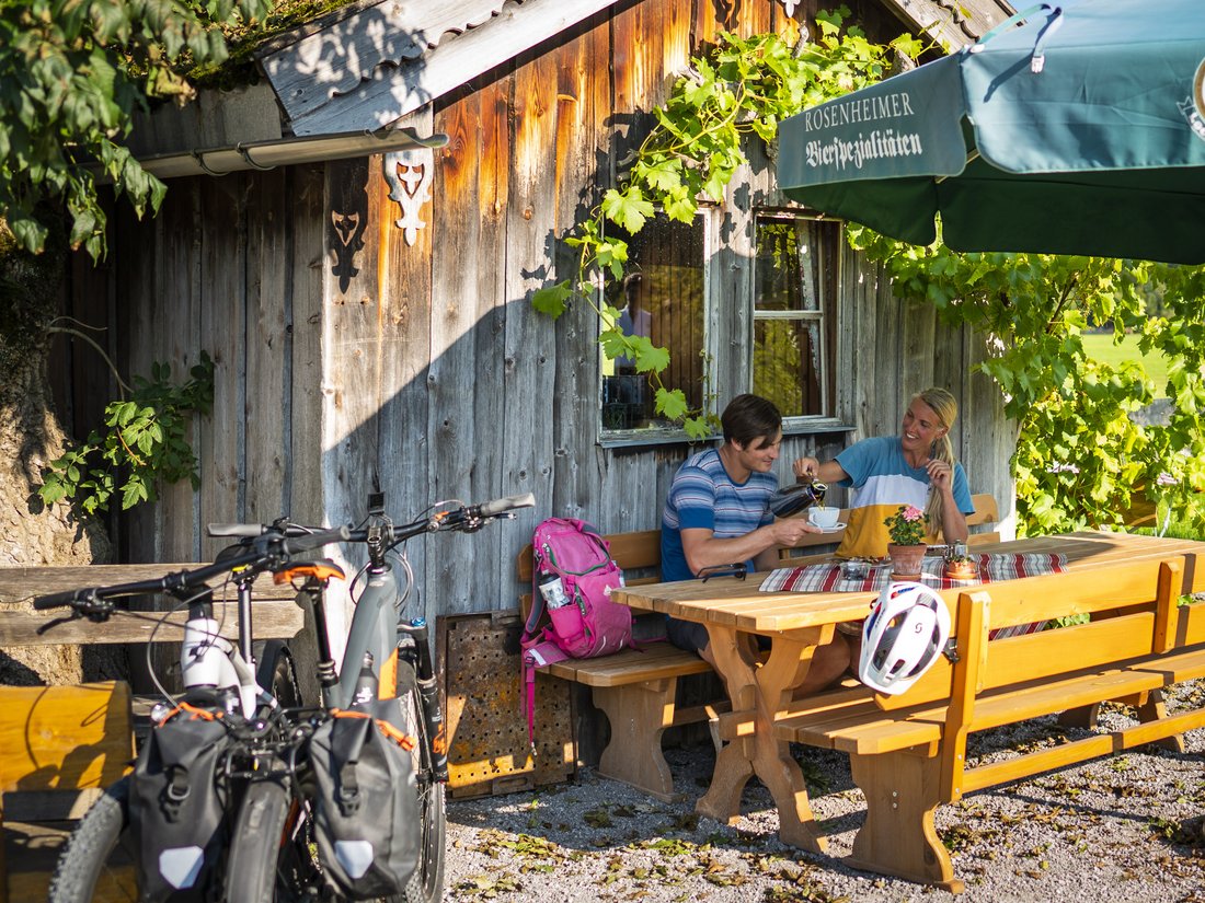 Verdiente Kaffeepause am Bodensee-Königssee Radweg