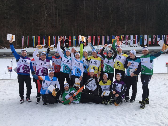 Abschlussbild der Teilnehmer des Biathloncamps von Fritz Fischer