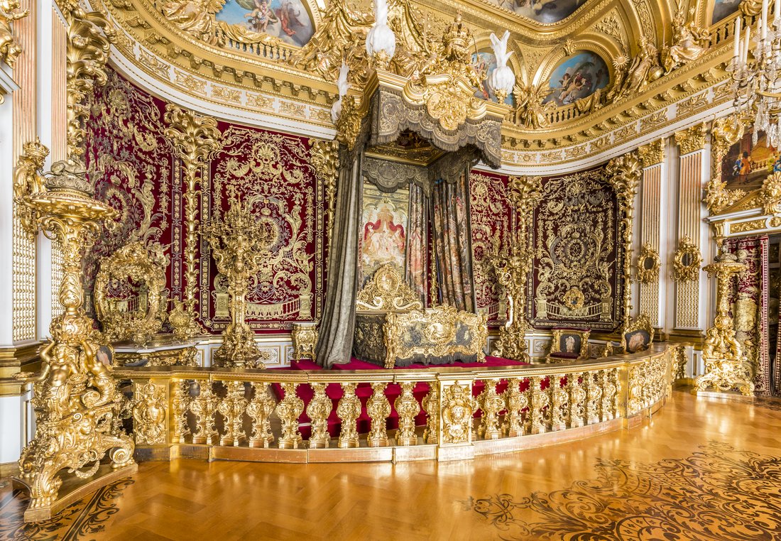Das Paradeschlafzimmer im Schloss Herrenchiemsee