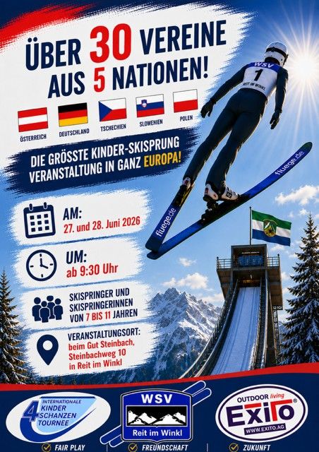 Plakat Kinder Skispringen