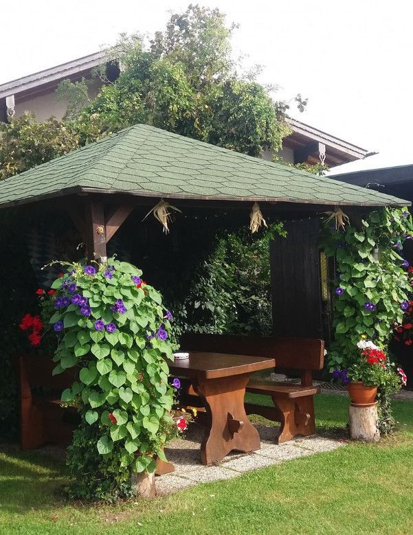 Gemütliches Pavillon zum Frühstücken