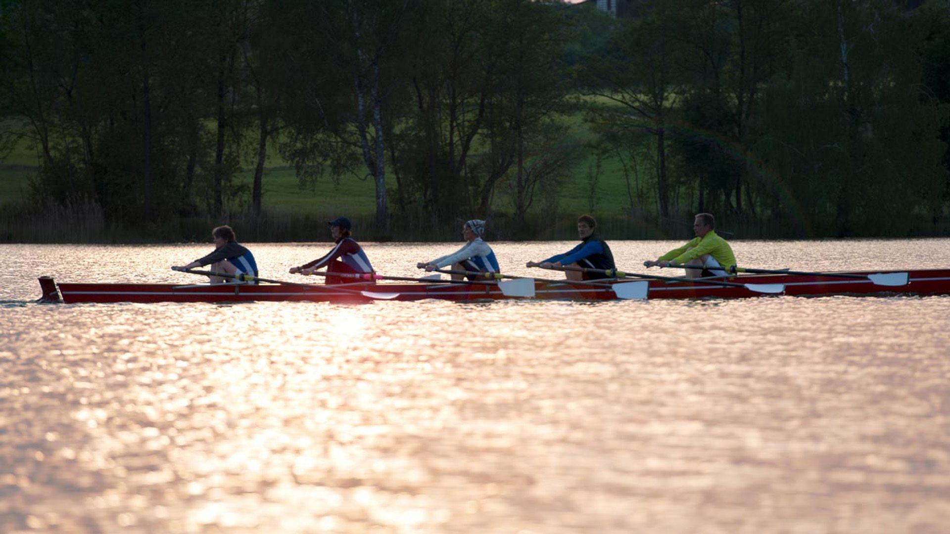 Rudern auf dem Waginger See