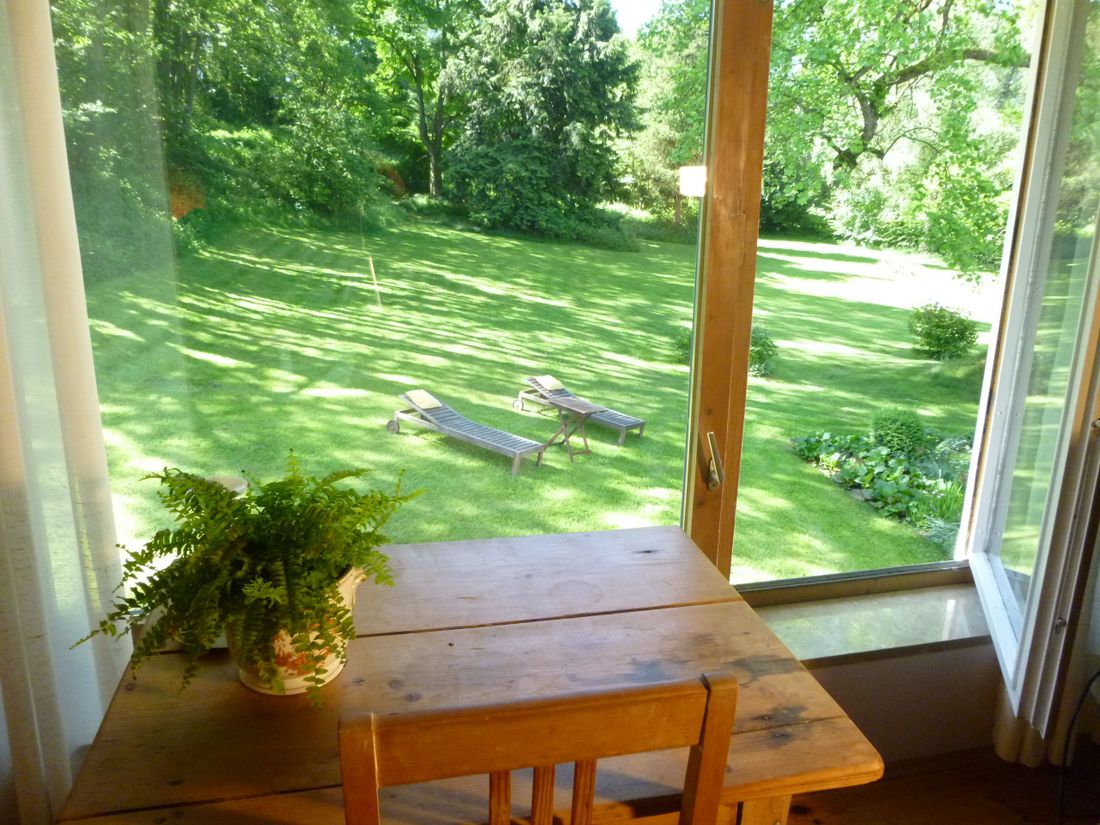 Blick auf Garten