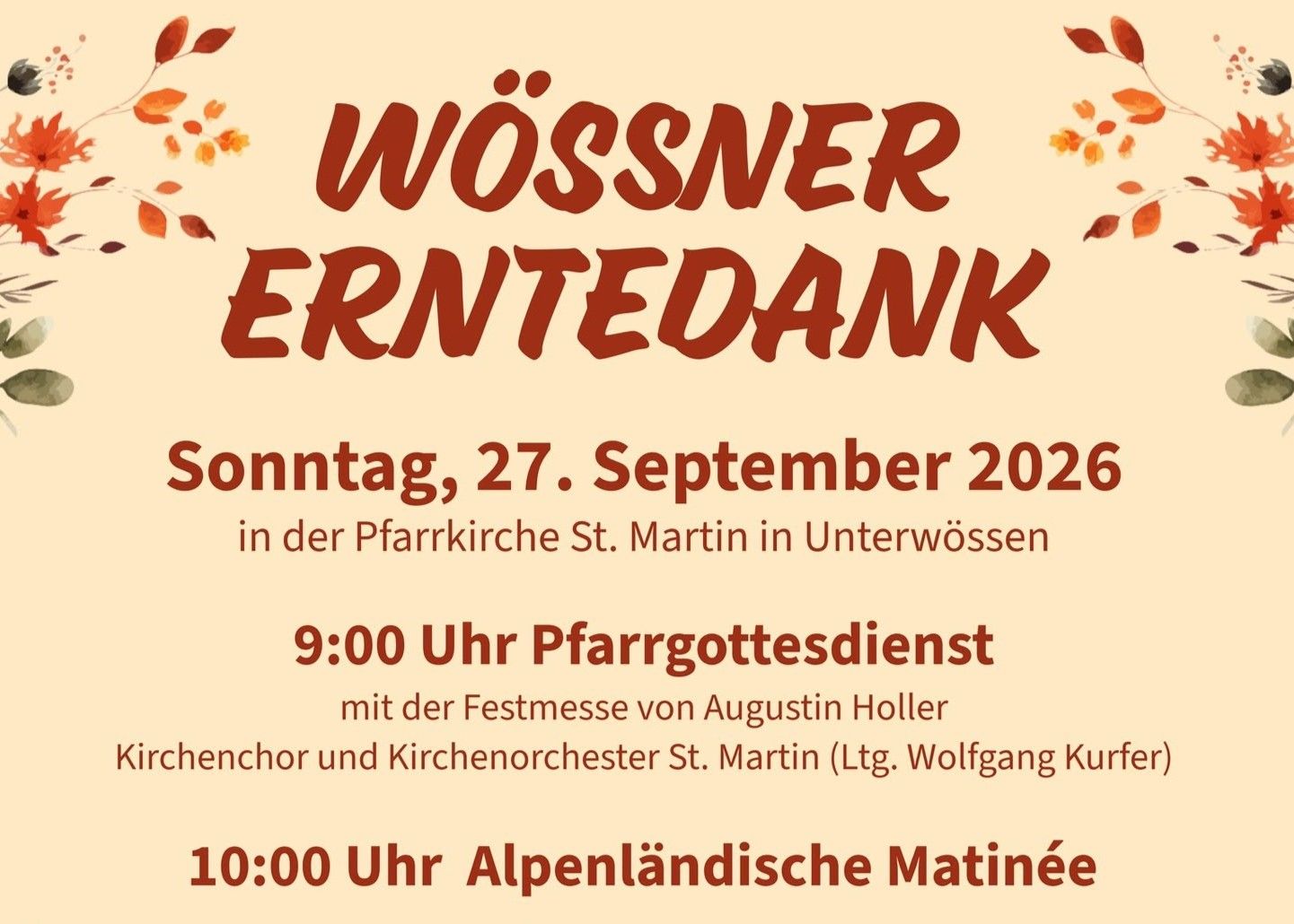 Wössner Erntedank
