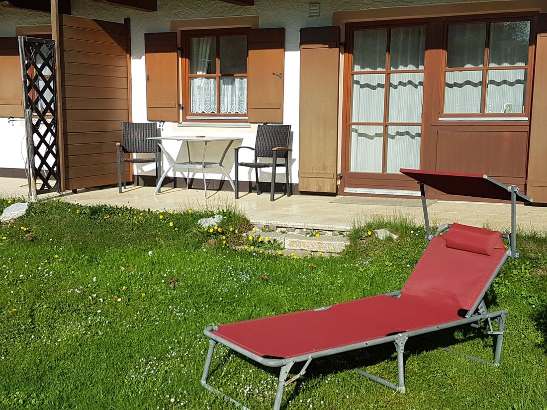 Sonnenterasse in der Ferienwohnung am Hauchen