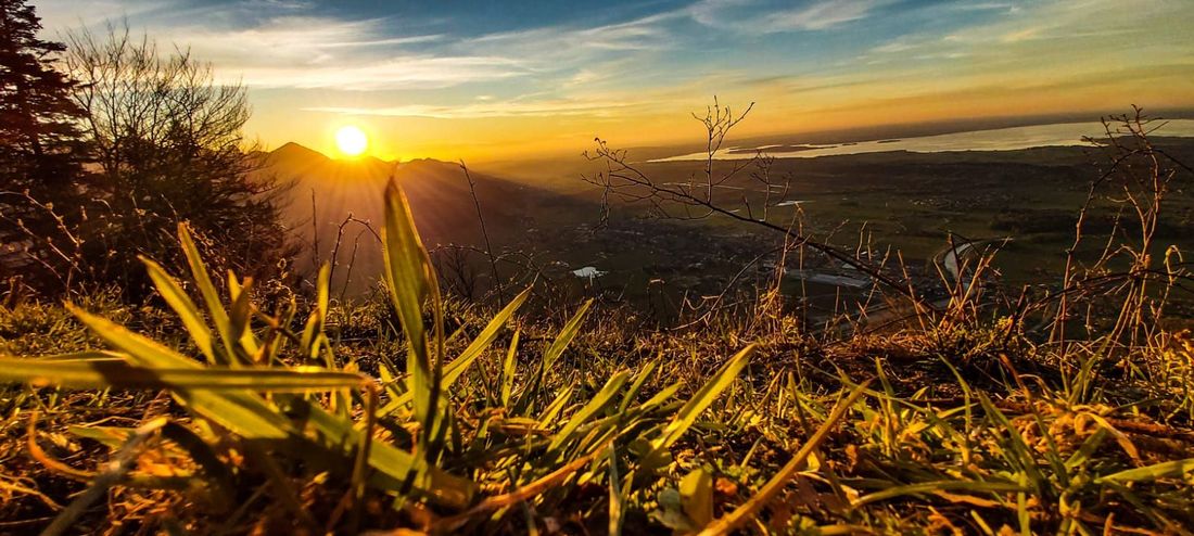 Sonnenuntergang auf dem Berg