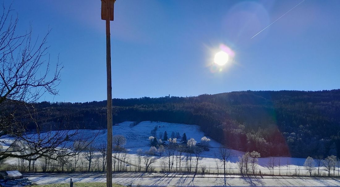 Winterlandschaft vom Balkon
