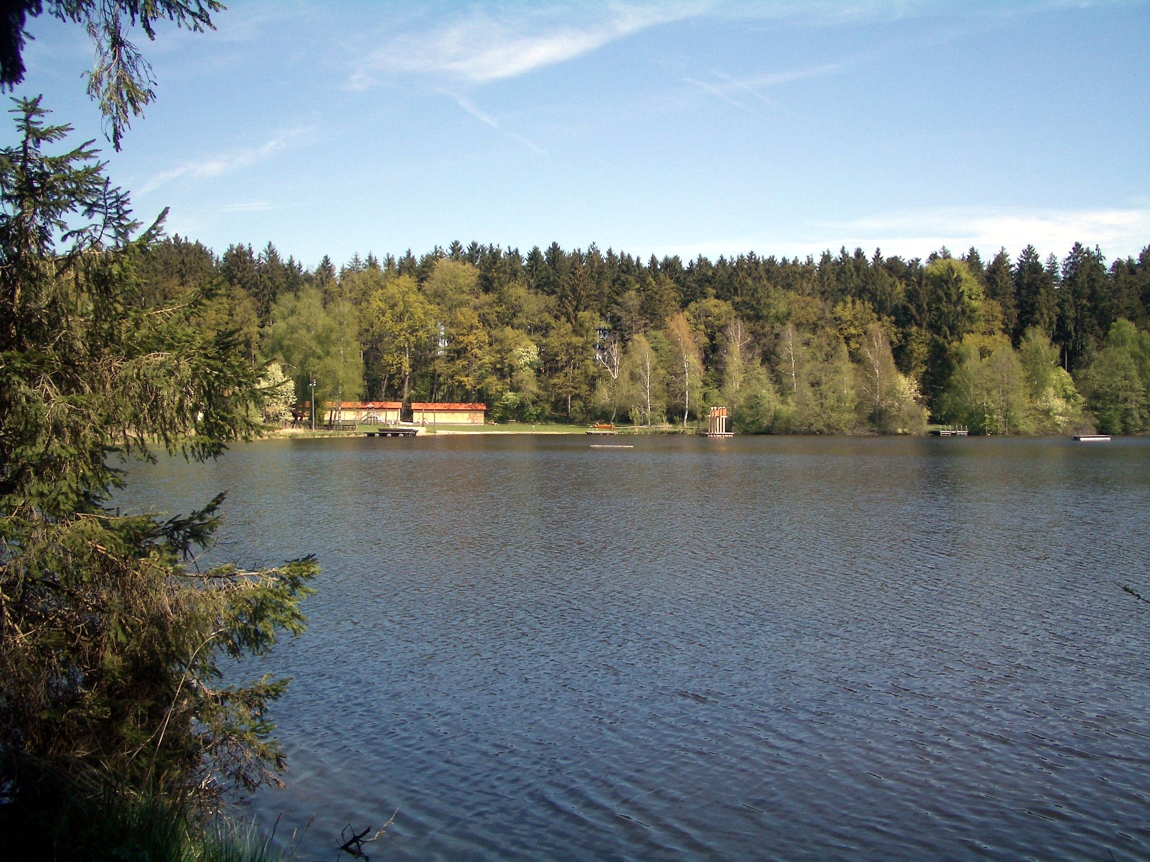 Seebad Seeansicht Hintergrund Kabinen 2