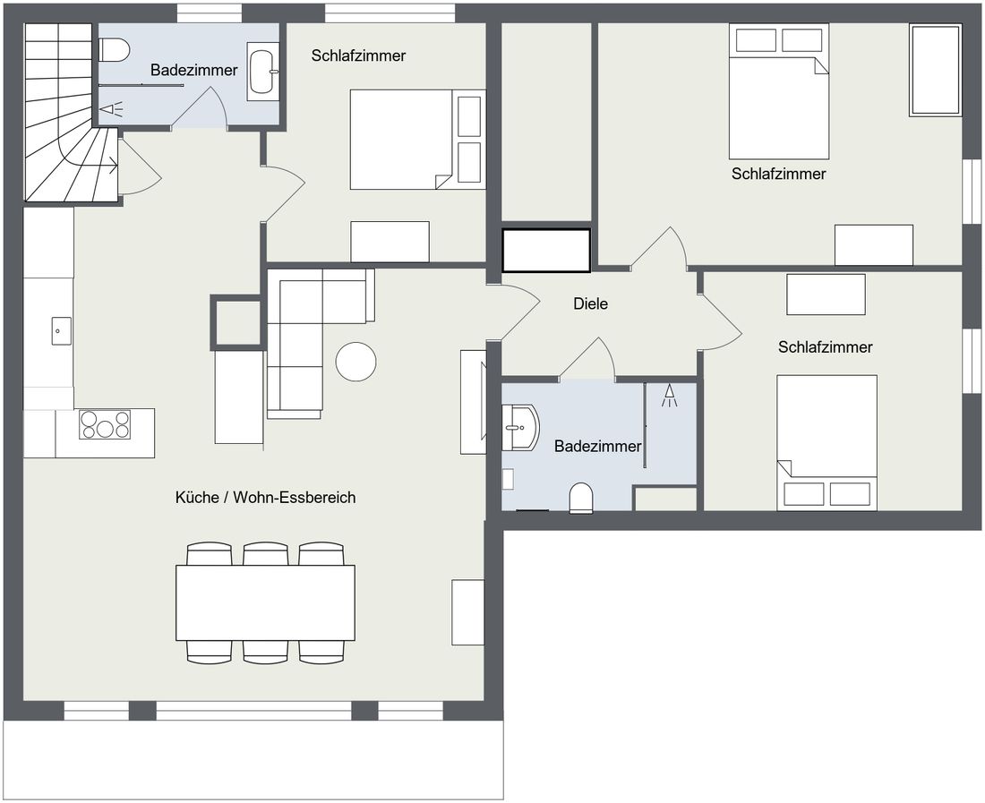 Grundriss Ferienwohnung
