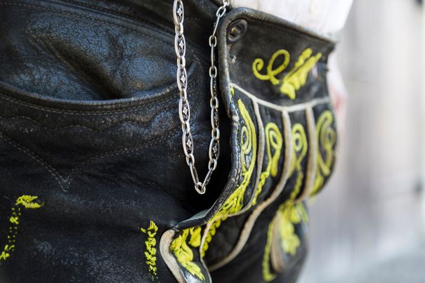 Detailaufnahme Lederhose