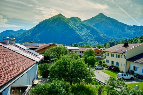 Blick nach Westen mit Schnappen und Hochgern (1748 m)
