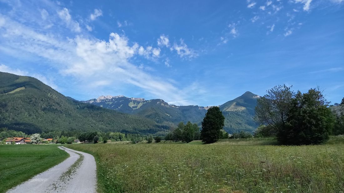 Achentalradweg, Bereich Schleching