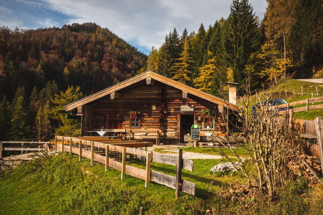 Blick auf die Harbachalm
