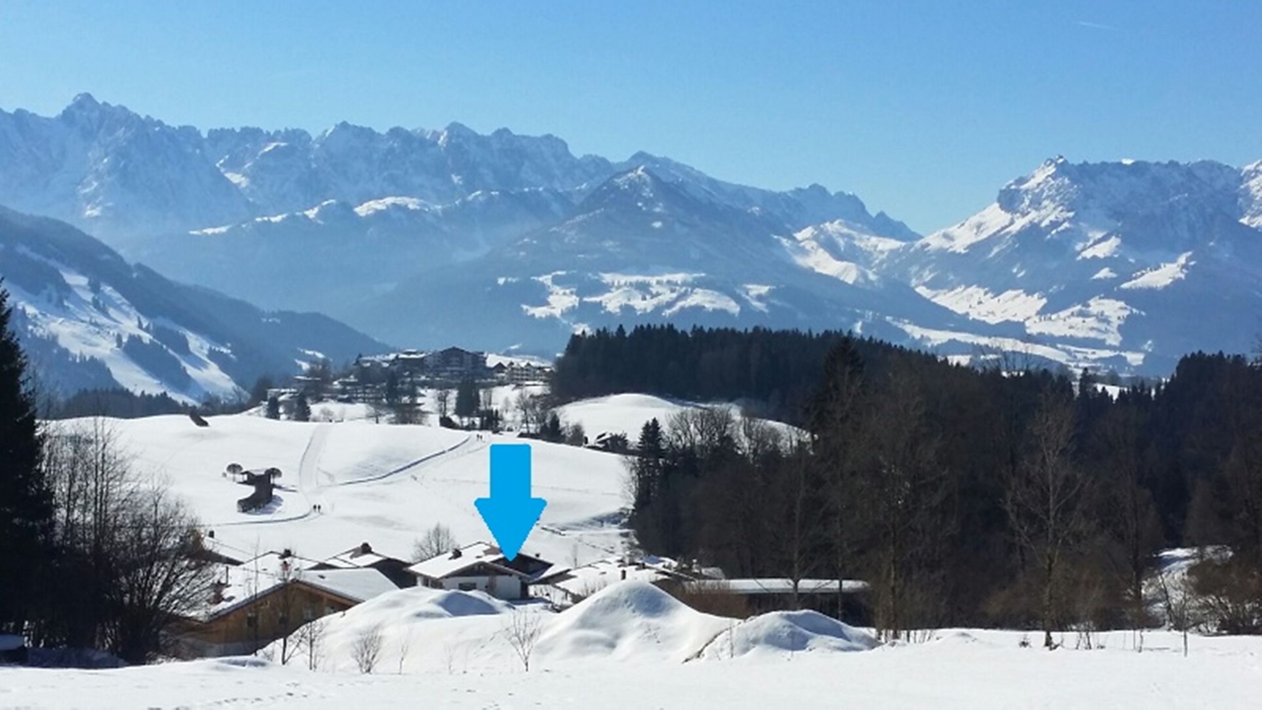 Hier befindet sich das Gästehaus Kaiserwinkl