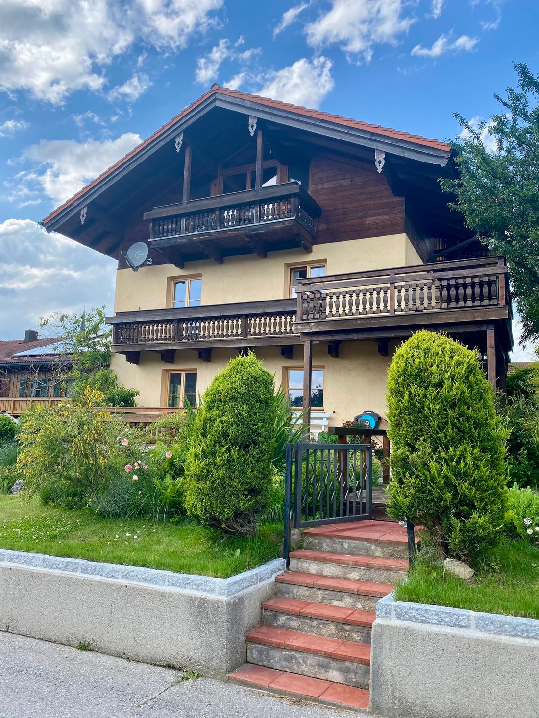 Aussenansicht Fewo Findus Balkon