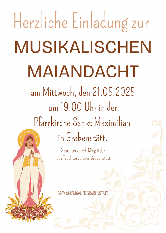 Musikalische Maiandacht 21.05.2025 - Grabenstätt