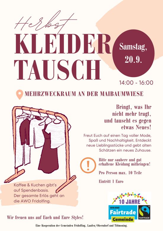 Kleidertausch Plakat 2025