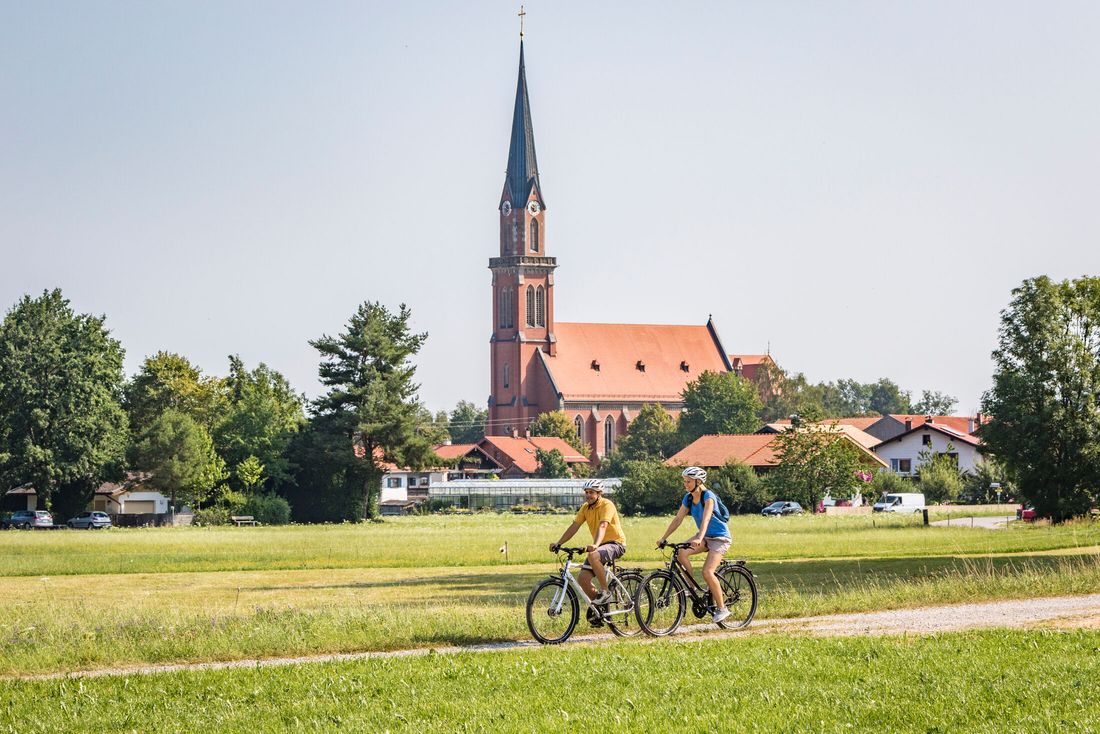 Radfahrer bei Übersee