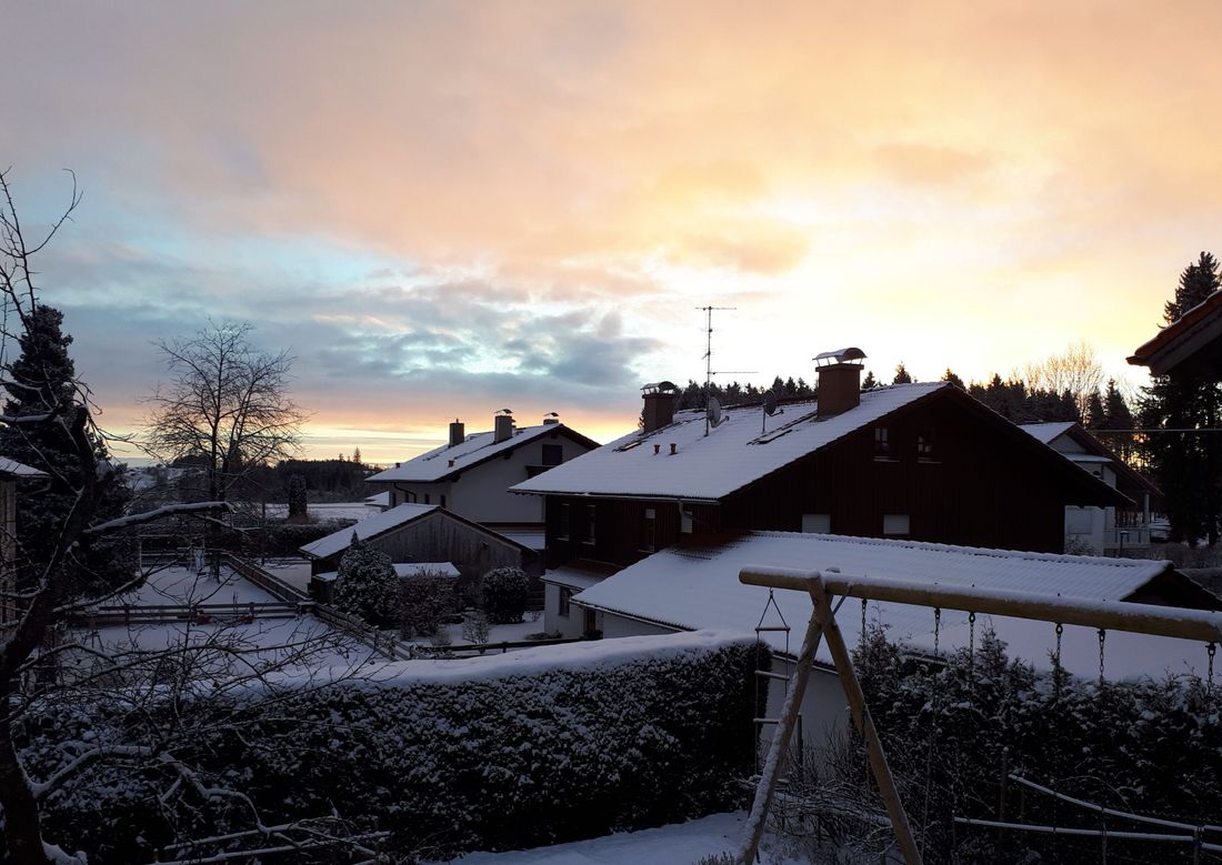 Sonnenaufgang  von unserem Balkon