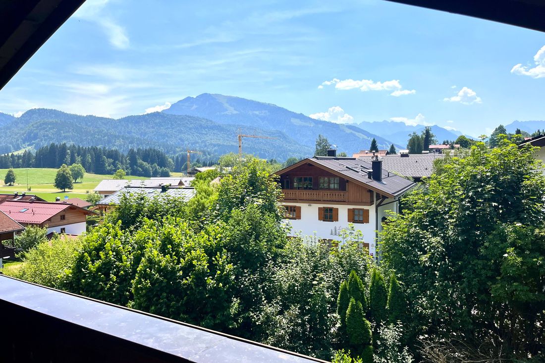 Ausblick vom Balkon der Wohung "Alpendohle"