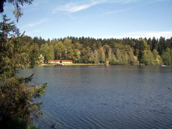 Seebad Seeansicht Hintergrund Kabinen 2