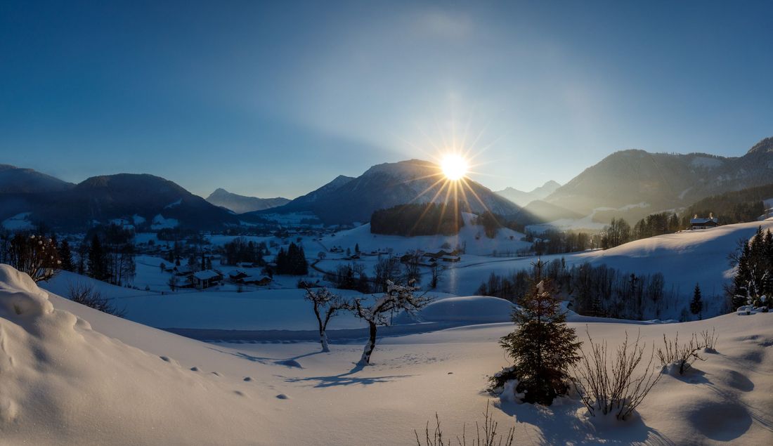 Winterblick auf die Berge