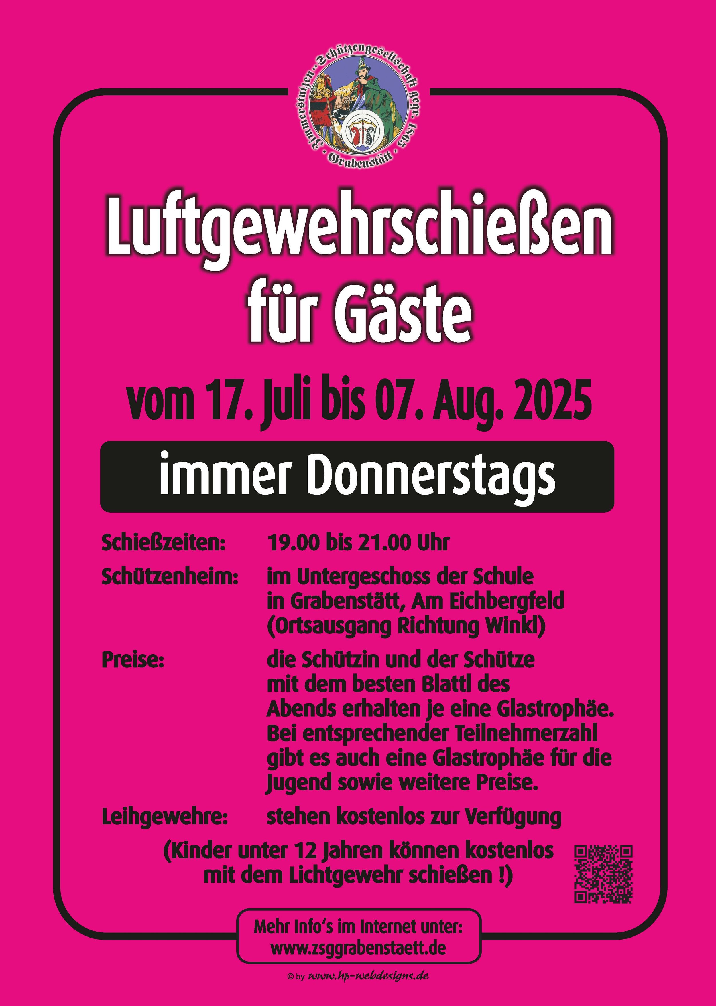 ZSG Luftgewährschießen Gäste 17.07. - 07.08_