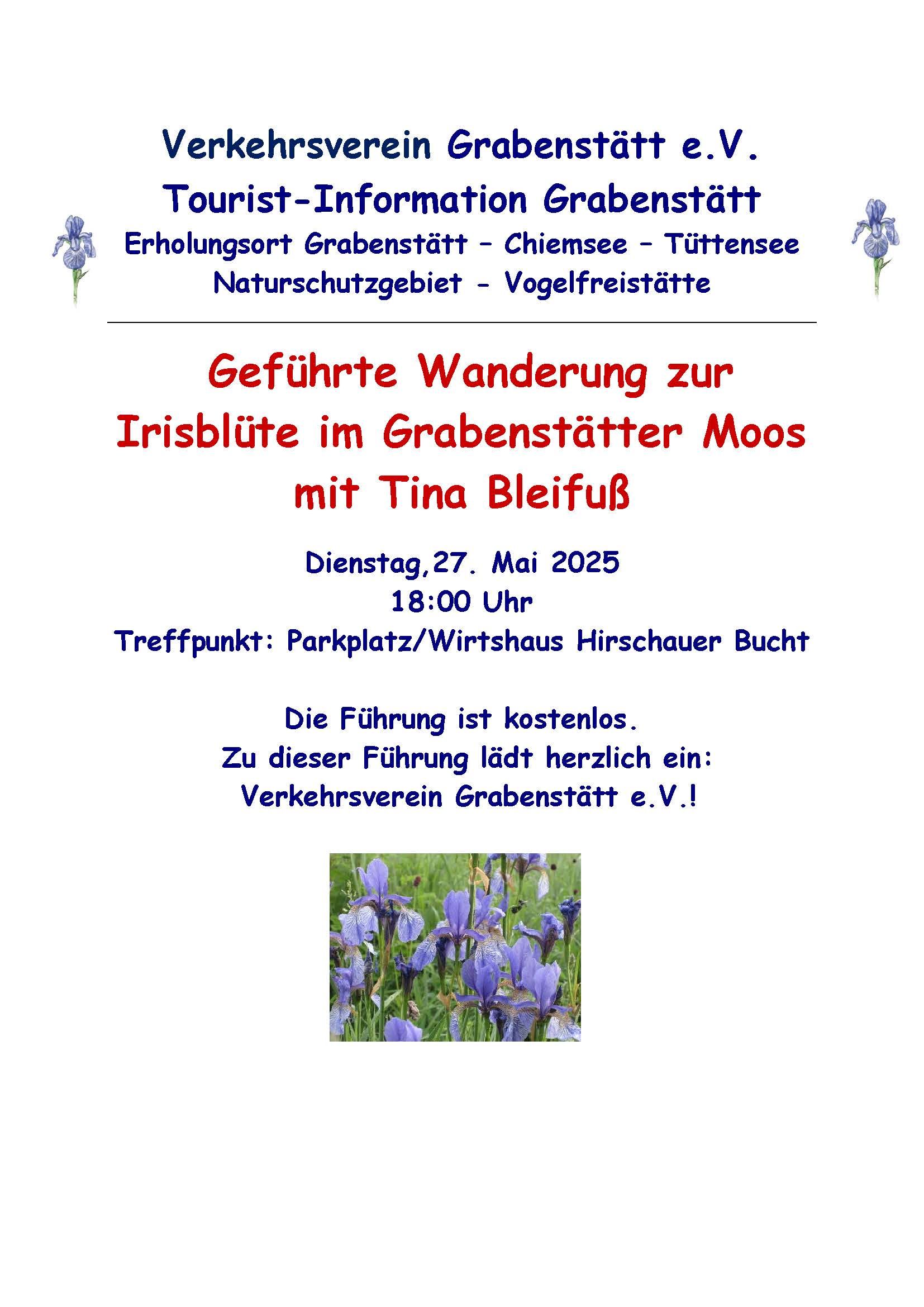 Wanderung zur Irisblüte mit Tina Bleifuß 27.05.2025
