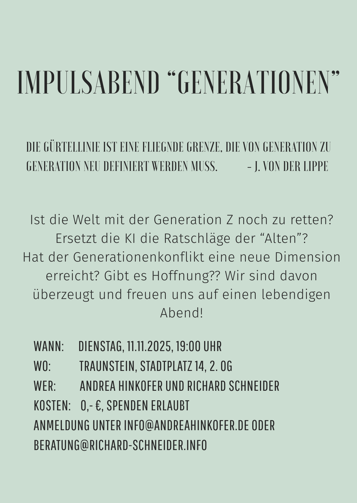 Impulsabend “Generationen”(1)