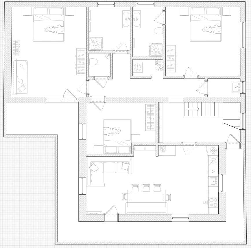 Der Grundriss - Insgesamt mehr als 100 m² Wohnfläche
