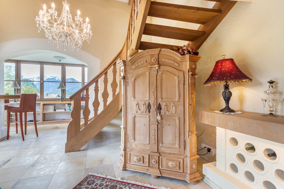 Aussicht in die Berge Wohnzimmer