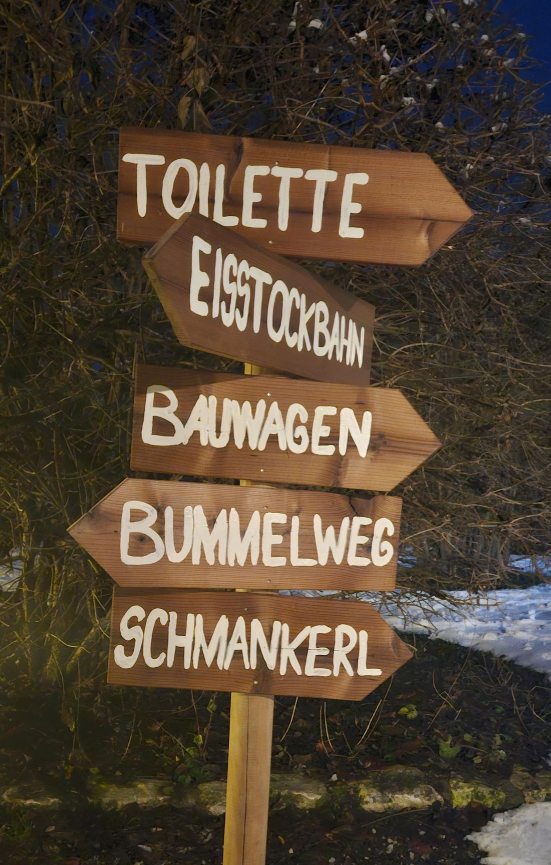 Wintermarkt Wegweiser