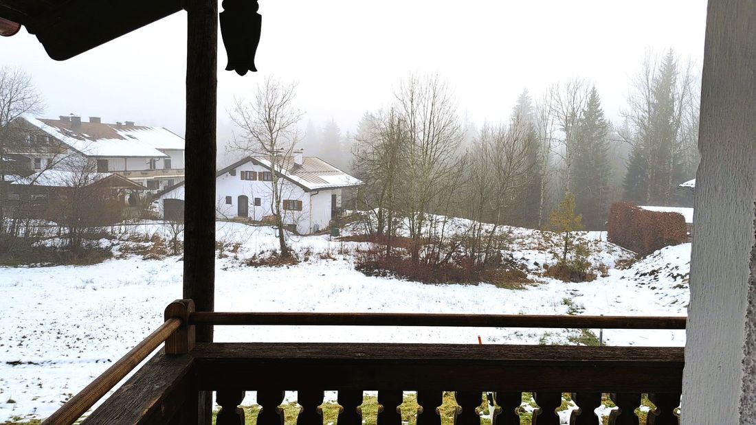 Balkonblick im Winter
