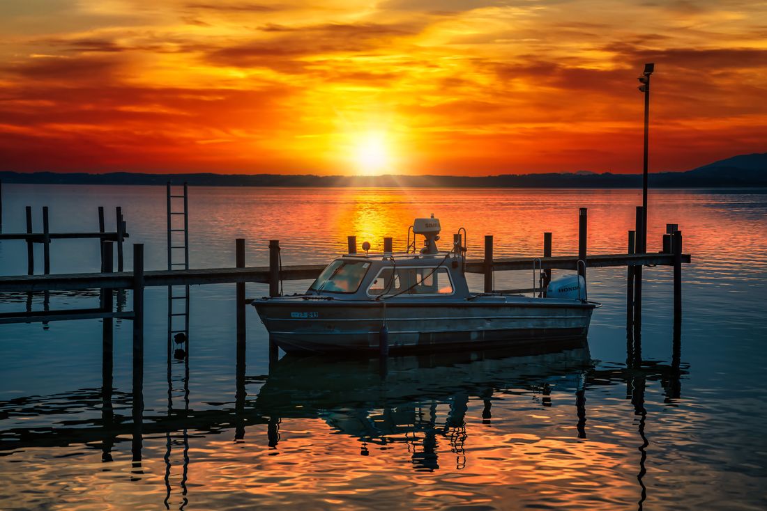 Sonnenuntergang am Chiemsee