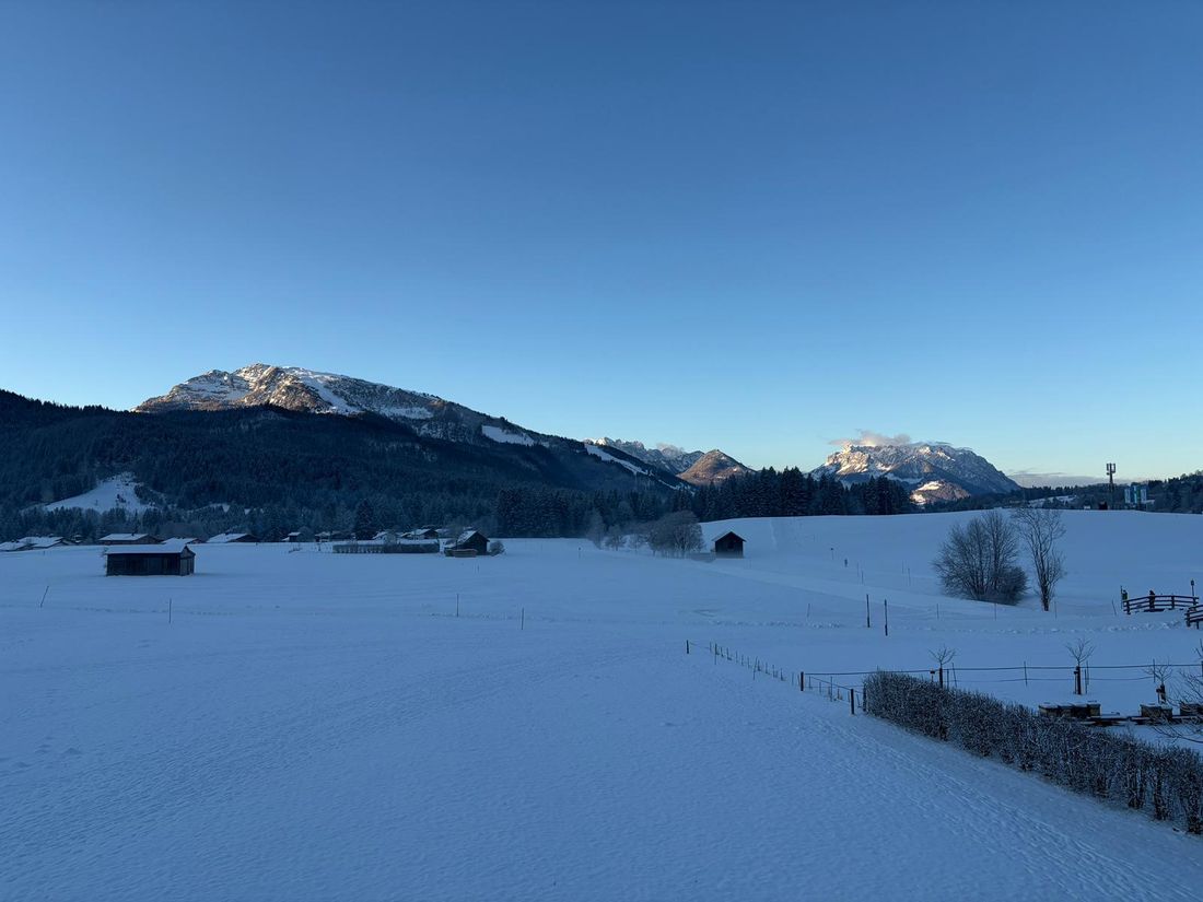 Ausblick Balkon Winter