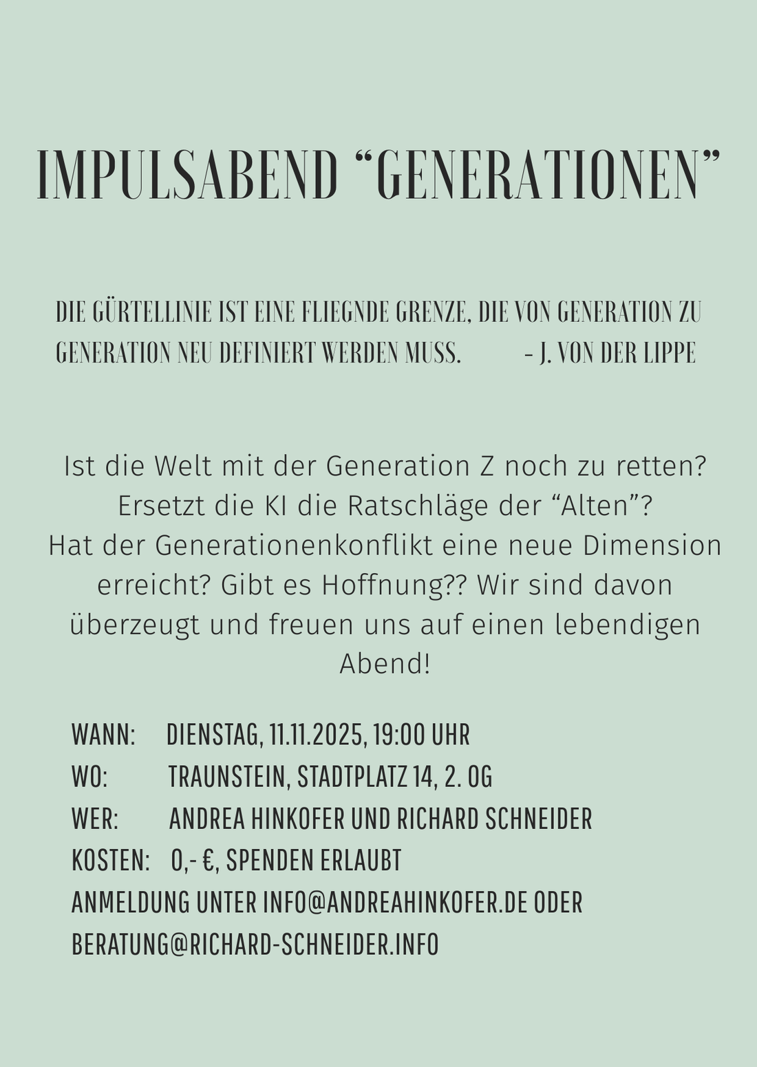 Impulsabend “Generationen”(1)