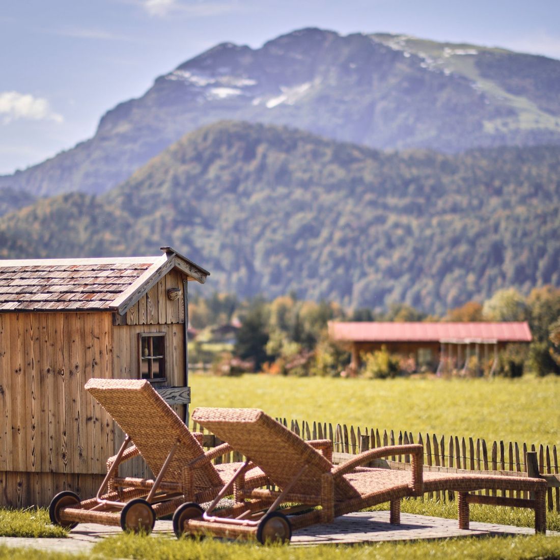 activechalets alpspa alpenstrandkorb Liegen