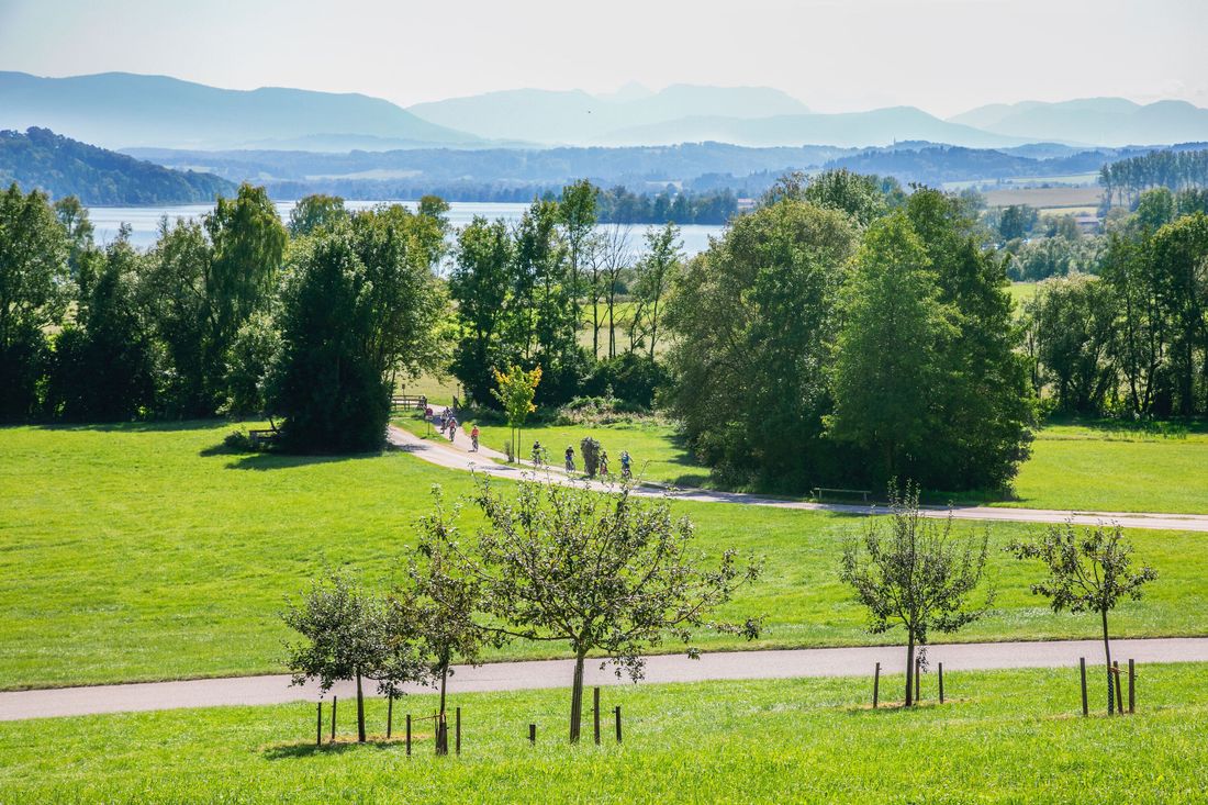 Ausblick von St. Koloman auf den Tachinger See