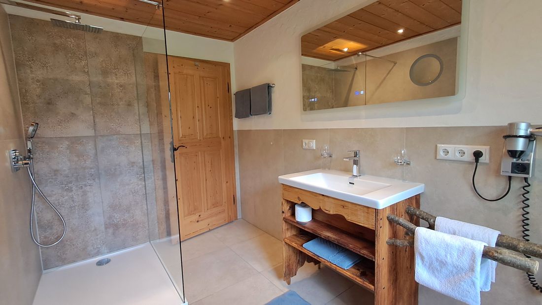 Badezimmer in unserer Fewo Mühlenrad im EG