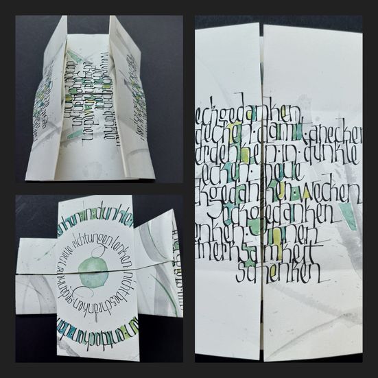 Papierfaltobjekte und Antiqua