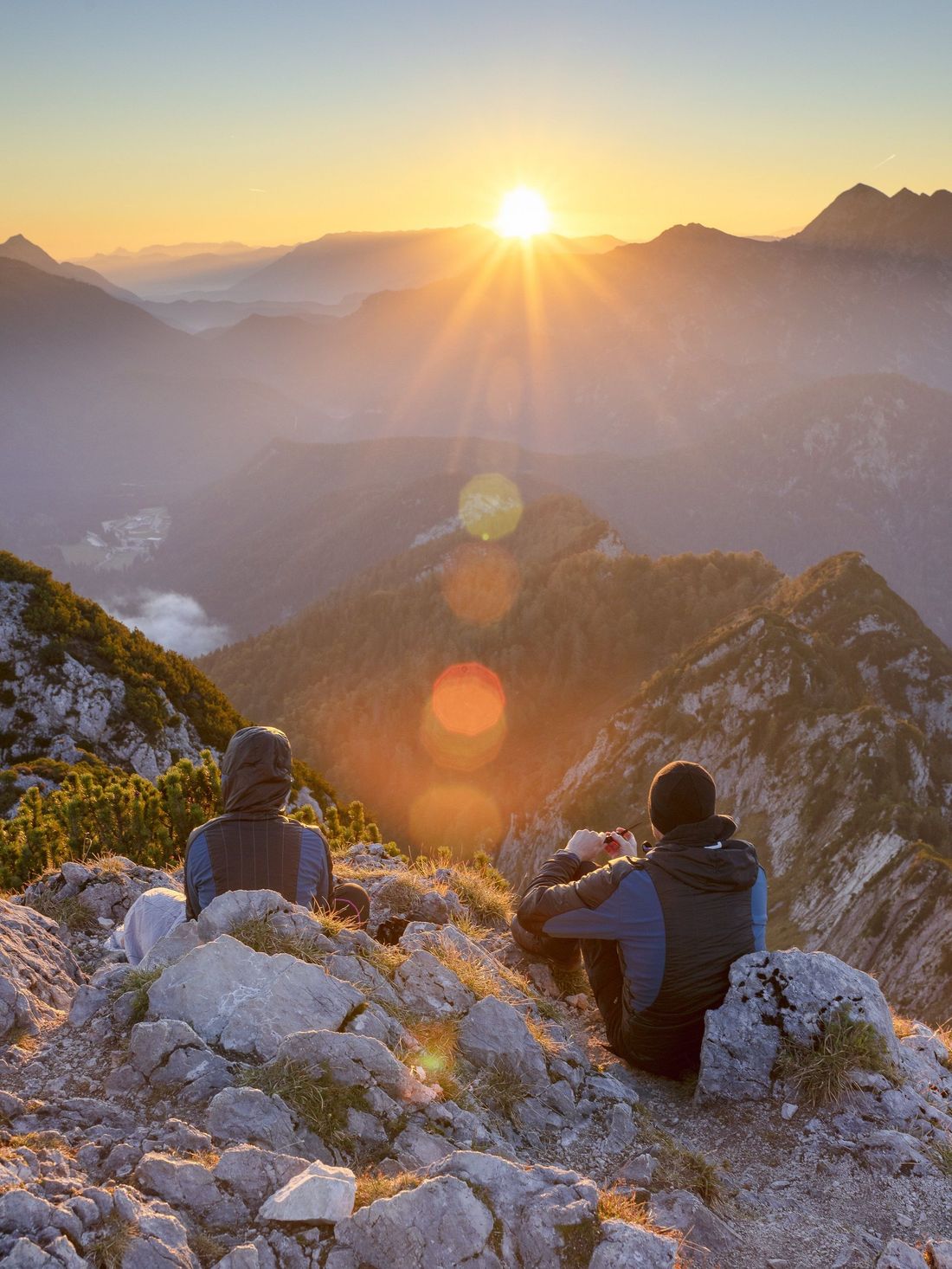 Sonnenuntergang in den Alpen