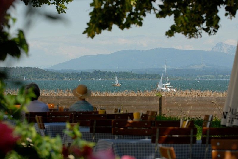 Blick vom Biergarten