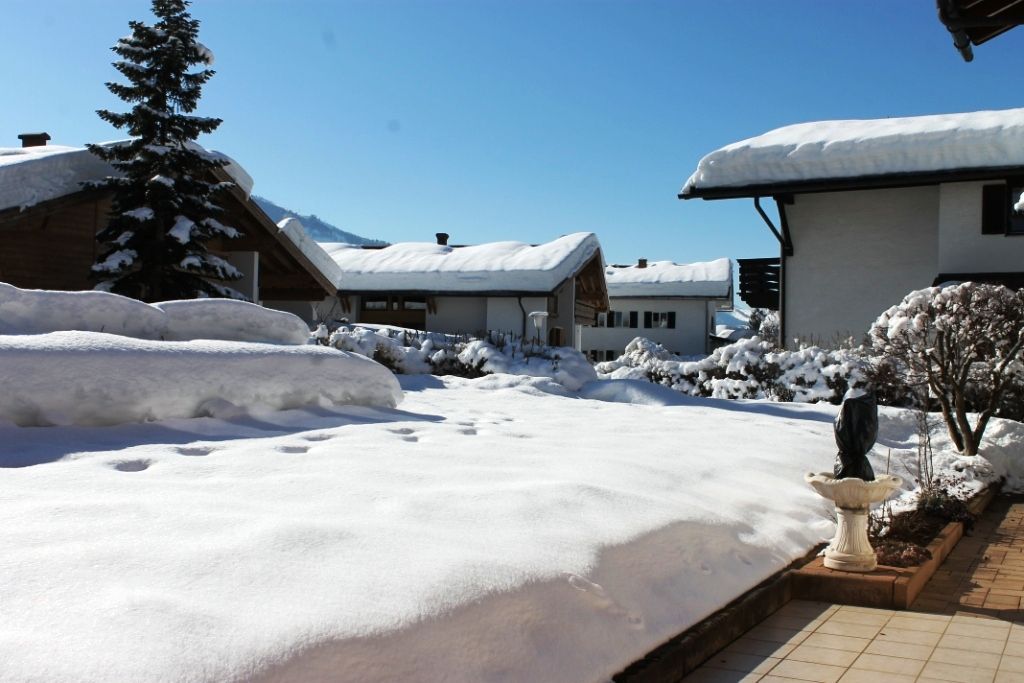 Blick in unseren Garten im Winter